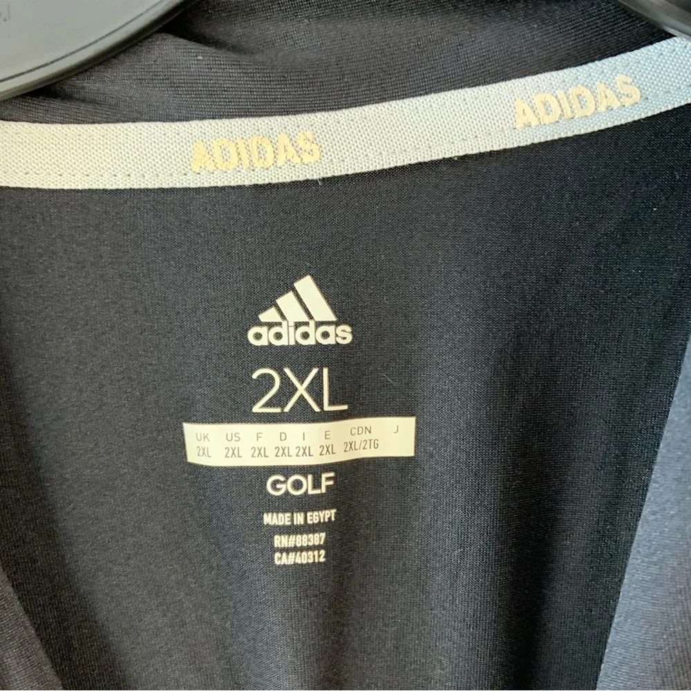 Adidas men's black short sleeve golf polo size 2XL